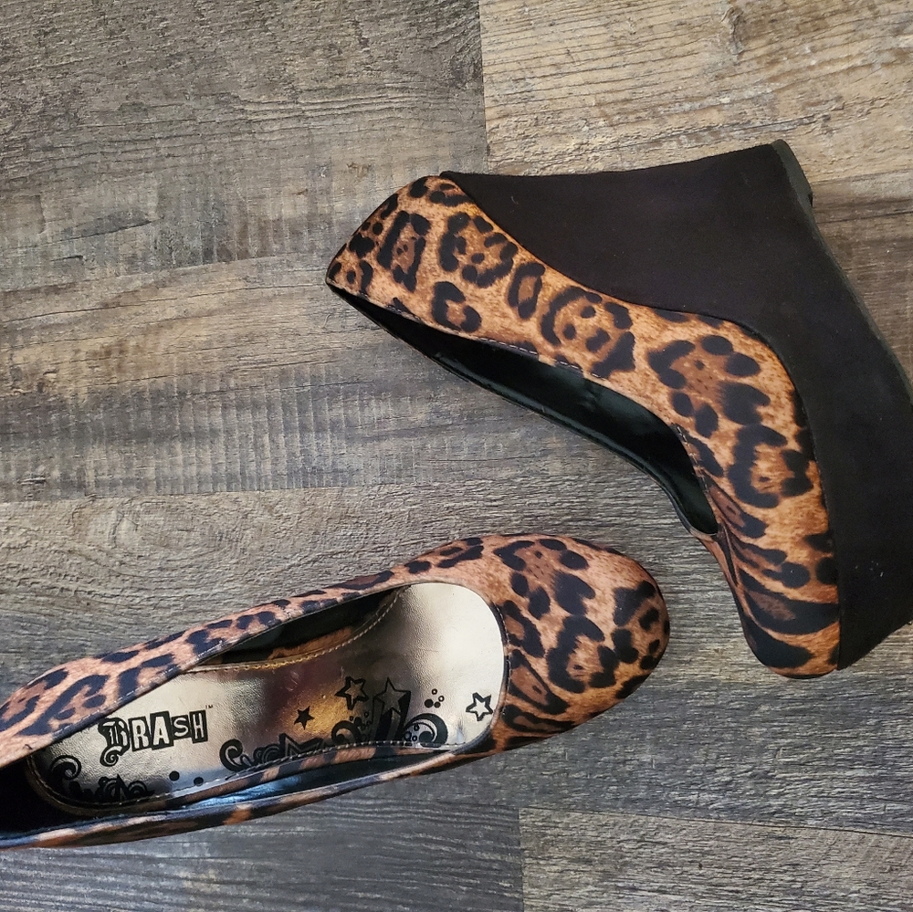 Leopard Print Wedge